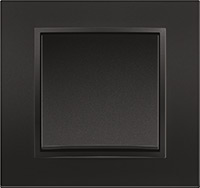 Berker B.7, Рамка: антрацит, Вставка: антрацит матовый