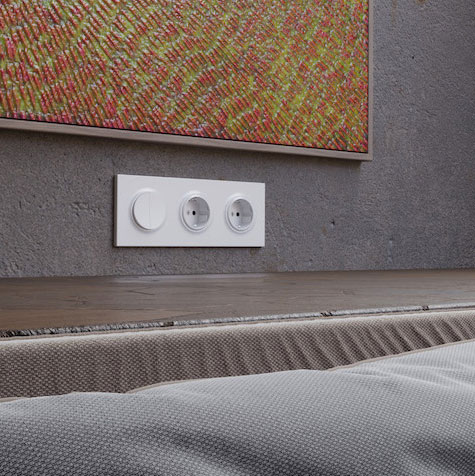 Donel D16, выключатель и розетки, цвет: глянцевый белый