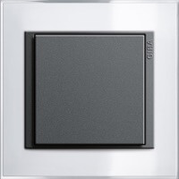 Gira Event Clear. Цвет рамки: Белый; Цвет вставки и клавиши: Антрацит