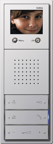 Домофон, Gira F100, Цвет:Белый глянцевый