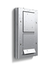 Блок: выключатель и розетка с крышкой, Gira TX_44, Цвет: Алюминий