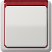 JUNG, CD plus, Цвет: Светло-серый / Красный металлик