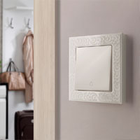 Выключатель одноклавишный Werkel Flock, цвет: слоновая кость