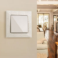 Выключатель одноклавишный Werkel Flock, цвет: слоновая кость