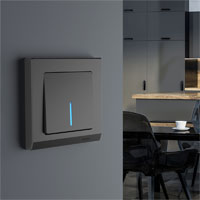 Выключатель с подсветкой Werkel Stark, цвет: черный