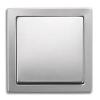 ABB, Pure Сталь, Цвет: Нержавеющая сталь, Механизм: Одноклавишный выключатель