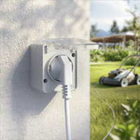 Розетка с крышкой, Schneider Electric, Atlas Design Profi 54, Цвет: Белый