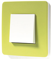Schneider Electric, Unica Studio Color, Цвет: Зеленое яблоко/Белый