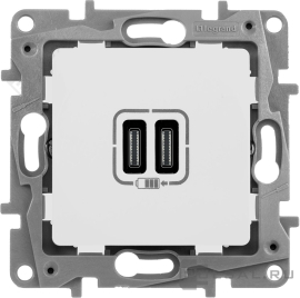 Розетка USB type-C, 3.0А
Etika,  USB type-C 5V,  двойная,   цвет - белый,  пластмасса,  672235,  6 722 35,  Legrand
 - PULSAL.RU