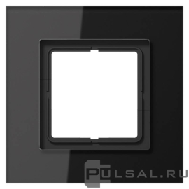 Рамка
LS plus,  1 пост,   цвет - черный,  вертикальная,  горизонтальная,  стекло,  LSP981GLSW,  LSP 981 GL SW,  JUNG
 - PULSAL.RU