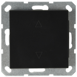 Выключатель для жалюзи одноклавишный
R1,  R2,  R3,  без фиксации,  без подсветки,   цвет - черный матовый,  пластмасса,  83018PB,  Wedder
 - PULSAL.RU