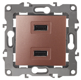 Зарядка USB, 2,1А
Эра 12,  USB type-A 5V,  двойная,   цвет - медь,  пластмасса,  Б0027499,  12-4110-14,  ЭРА
 - PULSAL.RU