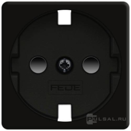 Накладка с винтом
Barcelona,  Madrid,  San Sebastian,  Sevilla,  Toledo,  Vintage Wood,  Vintage Corinto,  Vintage Tapestry,  Vintage Porcelain,  Crystal De Luxe,  Siena,  Firenze,  Granada,  Emporio,  Sanremo,  Marco,  Belle Epoque,  San Sebastian Surface,  Roma Surface,  Smalto italiano,  со шторками,  с заземлением,  одинарная,  винтовые клеммы,   цвет - черный,  пластмасса,  FD16731-M,  FEDE
 - PULSAL.RU