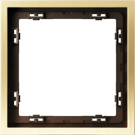 Рамкa
S70 Metal,  1 пост,   цвет - латунь металл,  вертикальная,  горизонтальная,  металл,  VLSM120109,  Voltum
 - PULSAL.RU