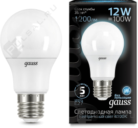 Лампа
светодиодная
Black,   цоколь - E27,   мощность - 12Вт,   световой поток - 1200Лм,   цветовая температура - 4100К,  не диммируется,  102502212,  Gauss - PULSAL.RU