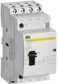 Контактор модульный с ручным управлением KARAT, 2НО+2НЗ, 25А, 220В AC, MKK12-25-22, IEK - PULSAL.RU