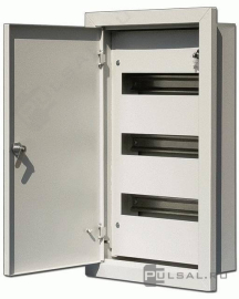 Щит 550х330х120, ЩРВ-36 с замком, ЩРВ, встраиваемый, IP 31,  модулей - 36, металл,  цвет - серый, 30103DEK, Dekraft - PULSAL.RU