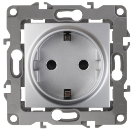 Розетка
Эра 12,  со шторками,  с заземлением,  одинарная,   цвет - алюминий,  пластмасса,  Б0014689,  12-2102-03,  ЭРА
 - PULSAL.RU