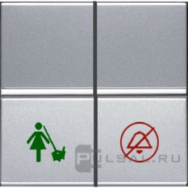 Выключатель "Не беспокоить/Уборка номера"
Zenit,  одноклавишный,  без подсветки,   цвет - серебряный,  пластмасса,  N2244.5 PL,  2CLA224450N1301,  ABB
 - PULSAL.RU