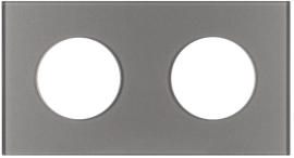 Рамка для розеток
GLARE,  2 поста,   цвет - серое стекло,  вертикальная,  горизонтальная,  стекло,  043837 ARL,  043837,  Аrlight
 - PULSAL.RU