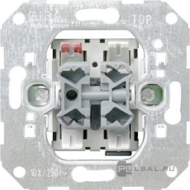 Механизм управления жалюзи
Studio,  Standard 55,  E2,  E3,  Event,  Esprit,  ClassiX,  ClassiX Art,  E22,  Edelstahl,  F100,  S-Color,  TX_44,  с фиксацией,  без подсветки,  015900,  0159 00,  Gira
 - PULSAL.RU