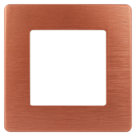 Рамка Сатин
Эра 12,  1 пост,   цвет - медь сатин,  вертикальная,  горизонтальная,  пластмасса,  Б0052507,  12-5101-14,  ЭРА
 - PULSAL.RU