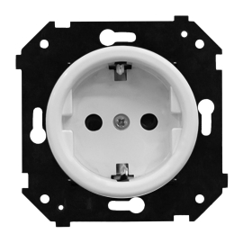 Розетка
Шедель Бриз,  без шторок,  с заземлением,  одинарная,  винтовые клеммы,   цвет - белый матовый,  пластмасса,  B3-101-21M,  Bironi
 - PULSAL.RU