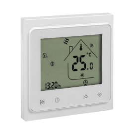 Умный терморегулятор с Wi-Fi EKF Connect
Стокгольм,  PROxima,  Валенсия,  Минск,  Connect,  сенсорный,  управление по wi-fi,  датчик t° воздуха (встроенный),  датчик t° пола (внешний),  с таймером,   цвет - белый,  пластмасса,  ett-4,  EKF
 - PULSAL.RU
