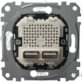 Механизм розетки USB, 2,1А (Type A)
M-Smart,  M-Plan,  M-Elegance,  M-Pure,  M-Pure Decor,  D-Life,  USB type-A 5V,  двойная,  MTN4366-0100,  MEG4366-0100,  Merten
 - PULSAL.RU