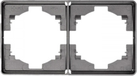 Рамка Round 
Miele Round,  2 поста,   цвет - титан,  горизонтальная,  пластмасса,  KR-78-0752-2,  Kranz
 - PULSAL.RU
