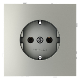 Розетка
S70,  без шторок,  с заземлением,  одинарная,  безвинтовые клеммы,   цвет - сталь,  пластмасса,  VLS040105,  Voltum
 - PULSAL.RU