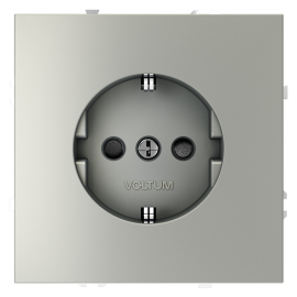 Розетка
S70,  со шторками,  с заземлением,  одинарная,  безвинтовые клеммы,   цвет - сталь,  пластмасса,  VLS040205,  Voltum
 - PULSAL.RU