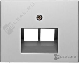 Накладка
K.5,  двойная,   цвет - алюминий,  металл,  14097003,  1409 70 03,  Berker
 - PULSAL.RU