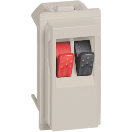 Коннектор для кабеля для динамика
Living Now,  1 пара,   цвет - песочный,  пластмасса,  KM4294,  BTicino
 - PULSAL.RU