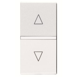 Механизм выключателя жалюзи кнопочный, без фиксации, 1-модульный, серия Zenit, цвет альпийский белый
Zenit,  без фиксации,  без подсветки,   цвет - белый,  пластмасса,  N2144 BL,  2CLA214400N1101,  ABB
 - PULSAL.RU