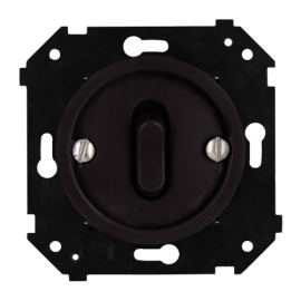 Выключатель
Шедель Бриз,  одноклавишный,  без подсветки,   цвет - коричневый матовый,  пластмасса,  B3-220-22M,  Bironi
 - PULSAL.RU