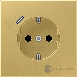 Розетка USB C с электрической розеткой
LS 990,  LS 1912,  LS plus,  LS-design,  FD-design,  USB type-C 5V,  Электр. с USB,  одинарная,   цвет - латунь классическая,  металл,  ME1520-18CC-L,  ME 1520-18 C C-L,  JUNG
 - PULSAL.RU