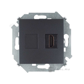 Розетка HDMI типа A
Simon 15,   цвет - графит,  пластмасса,  1591407-038,  Simon
 - PULSAL.RU