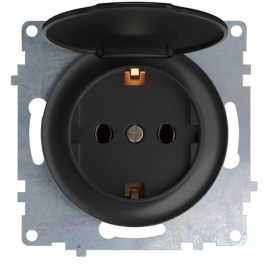Розетка электрическая
Garda,  Florence,  с крышкой,  с заземлением,  одинарная,  винтовые клеммы,   цвет - черный,  пластмасса,  1E10501303,  2172814,  OneKeyElectro
 - PULSAL.RU
