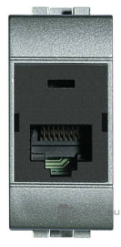 Розетка компьютерная RJ45 Cat.5e (UTP)
LivingLight,  LivingLight AIR,  одинарная,   цвет - алюминий,  пластмасса,  NT4262C5E,  BTicino
 - PULSAL.RU
