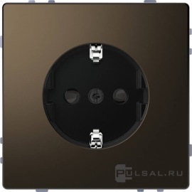 Розетка
D-Life,  со шторками,  с заземлением,  одинарная,  безвинтовые клеммы,   цвет - мокко,  металл,  MTN2300-6052,  MEG2300-6052,  Merten
 - PULSAL.RU