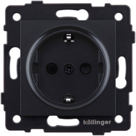 Розетка электрическая
Aspekt,  Eleganz,  Reflex,  с заземлением,  одинарная,  винтовые клеммы,   цвет - черный матовый,  пластмасса,  REA-002BM,  Kollinger
 - PULSAL.RU