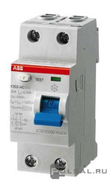 Выключатель дифференциального тока 2-модульный F202 AC-16/0,01 F200, 2 полюса, 16А,  тип - AC, 10 мАF202 AC-16/0,01, ABB - PULSAL.RU