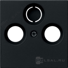 Накладка
Studio,  E2,  Esprit,  ClassiX,  ClassiX Art,  телевизионная (TV),  спутниковая (SAT),  радио (R),  двойная,  тройная,   цвет - черный матовый,  пластмасса,  0869005,  0869 005,  Gira
 - PULSAL.RU