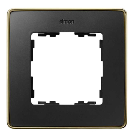 Рамка
Simon 82 Detail,  1 пост,   цвет - черный матовый,  шампань,  вертикальная,  горизонтальная,  металл,  пластмасса,  8201610-394,  Simon
 - PULSAL.RU