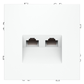 Розетка компьютерная RJ45 Cat.6 (UTP)
S70,  двойная,   цвет - белый матовый,  пластмасса,  VLS060202,  Voltum
 - PULSAL.RU