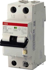 Автоматический выключатель дифференциального тока DS201 C16 A30 DS201, 1+N полюс, 16А, C, 6 кА,  тип - A, 30 мА, DS201 C16 A30, ABB - PULSAL.RU