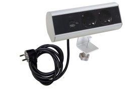 Настольный розеточный блок Ovaledesign в сборе (2х розетки, USB-зарядка Type A+C, кабель 3м)
Лючки DDSB,  для столов и мебели,  3 поста,  6 модулей,   цвет - алюминий, черный,  металл,  DDSBC6O-2PSANU2ANC,  Donel
 - PULSAL.RU