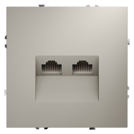 Розетка компьютерная RJ45 Cat.6 (UTP)
S70,  двойная,   цвет - кашемир,  пластмасса,  VLS060203,  Voltum
 - PULSAL.RU