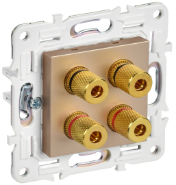 Розетка акустическая
Skandy,  2 пары,   цвет - песчаный,  пластмасса,  SK-S40-K98,  IEK
 - PULSAL.RU